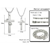 Reliable Quality Cross Titanium Necklace For Lovers 