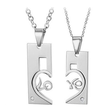 Quality and Quantity Assured White Titanium Necklace For Lovers 
