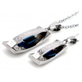 Well-known for Its Fine Quality Corsair Titanium Necklace For Lovers With Diamond