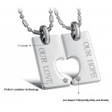 Wide Varieties Titanium Necklace For Lovers With Diamond