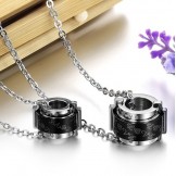 to Enjoy High Reputation at Home and Abroad Titanium Necklace For Lovers With Diamond