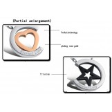 Selling Well all over the World Sweetheart and Star Shape Titanium Necklace For Lovers