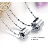 Durable in Use Cross Titanium Necklace For Lovers With Rhinestone