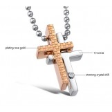 Quality and Quantity Assured Cross Titanium Necklace For Lovers