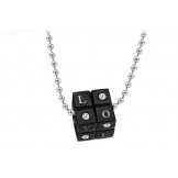 Reliable Reputation Black and White Titanium Necklace For Lovers 