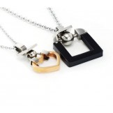Wide Varieties lock Shape Titanium Necklace For Lovers 