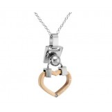 Wide Varieties lock Shape Titanium Necklace For Lovers 