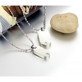 High Quality Sweetheart Titanium Necklace For Lovers