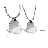 High Quality Sweetheart Titanium Necklace For Lovers