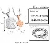 Complete in Specifications Clover Shape Titanium Necklace For Lovers With Rhinestone