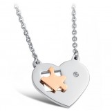 The Queen of Quality Titanium Necklace For Lovers With Rhinestone
