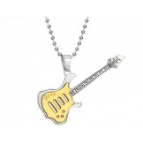 Excellent Quality Guitar Shape Titanium Necklace For Lovers 