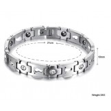 The Queen of Quality Titanium Bracelet For Lovers With Rhinestone