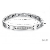 Reliable Quality Health Titanium Lodestone Bracelet For Lovers With Rhinestone