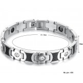 Superior Quality Health Titanium Bracelet For Lovers With Rhinestone