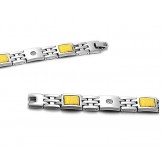 Superior Quality Health Titanium Lodestone Bracelet For Lovers With Rhinestone