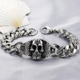 Superior Quality Skull Titanium Bracelet 