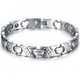 Quality and Quantity Assured Sweetheart Titanium Bracelet With Diamond