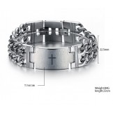 Easy to Use Male Cross Titanium Bracelet 