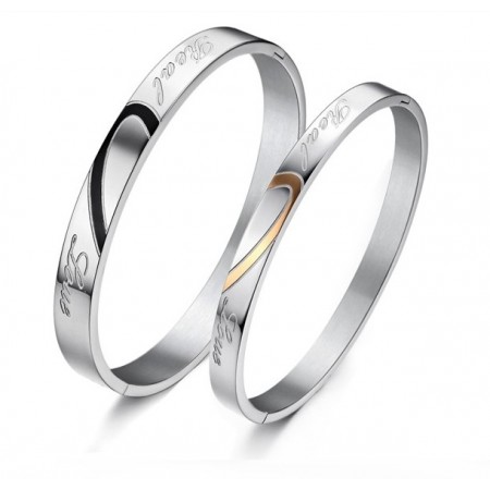 Reliable Quality Sweetheart Titanium Bangle For Lovers 