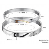 Reliable Quality Sweetheart Titanium Bangle For Lovers 