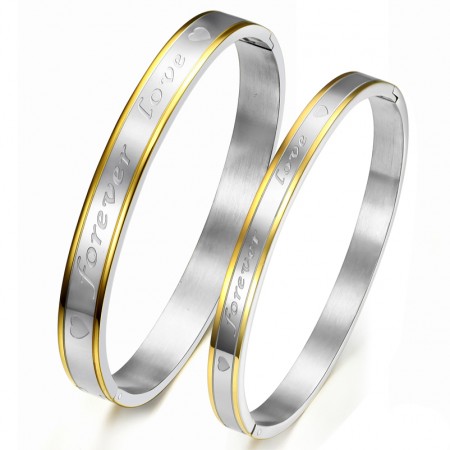 Stable Quality Forever Love Titanium Bangle For Lovers 