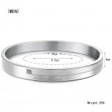 Excellent Quality Concise Titanium Bangle For Lovers With Rhinestone
