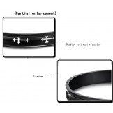 Durable in Use Cross Titanium Bangle For Lovers  