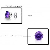 Well-known for Its Fine Quality Female Purple Titanium Earrings With Diamond