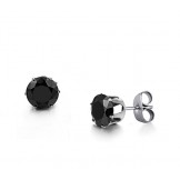 High Quality Male Black Titanium Earrings With Diamond