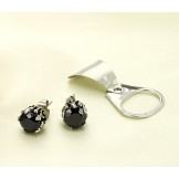 Reliable Reputation Black Titanium Earrings With Diamond