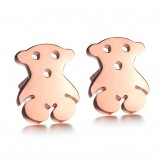 Quality and Quantity Assured Female Bear Shape Titanium Earrings 