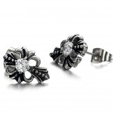 Reliable Quality Titanium Earrings With Rhinestone