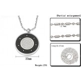 The King of Quantity Health Titanium Pelelith Necklace With Diamond