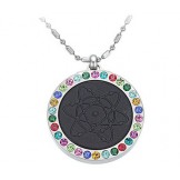Durable in Use Health Titanium Pelelith Necklace With Diamond