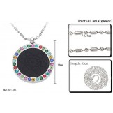 Durable in Use Health Titanium Pelelith Necklace With Diamond