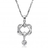 Stable Quality Knot Platinum Plating Titanium Necklace 