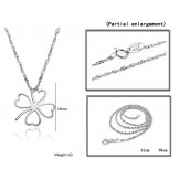 Easy to Use Female Clover Shape Platinum Plating Titanium Necklace 