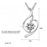 The Queen of Quality Female Fashion Platinum Plating Titanium Necklace With Diamond