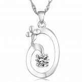 Excellent Quality Female Elegant Platinum Plating Titanium Necklace 