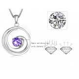 High Quality Female Platinum Plating Titanium Necklace With Diamond