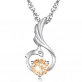 Excellent Quality Female Phoenix Shape Platinum Plating Titanium Necklace
