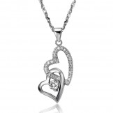 The Queen of Quality Female Sweetheart Platinum Plating Titanium Necklace