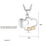 Stable Quality Female Fashion Platinum Plating Titanium Necklace 