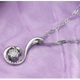 High Quality Female Phoenix Shape Platinum Plating Titanium Necklace 