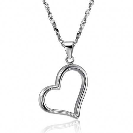 Complete in Specifications Female Sweetheart Platinum Plating Titanium Necklace 