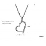 Complete in Specifications Female Sweetheart Platinum Plating Titanium Necklace 