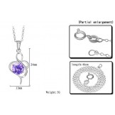 Quality and Quantity Assured Female Platinum Plating Titanium Necklace With Diamond