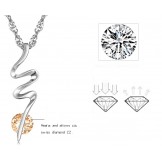 Well-known for Its Fine Quality Female Platinum Plating Titanium Necklace With Diamond
