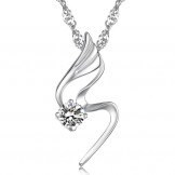 Reliable Quality Female Platinum Plating Titanium Necklace With Diamond